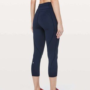 Lululemon Time To Sweat Crop 23" -Size 8 True Navy